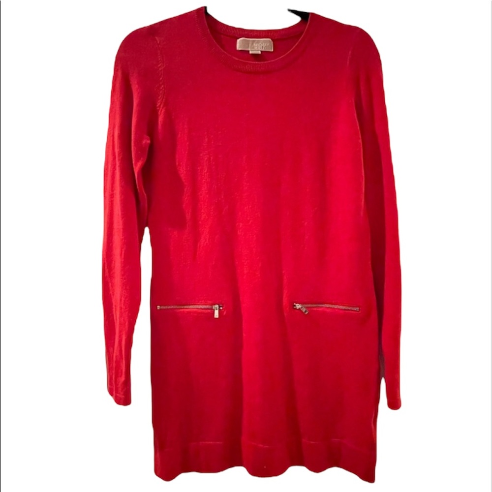 Michael Kors Red Sweater Dress, Size Small